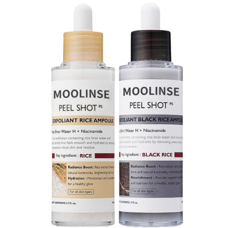 GLOWCHE MOOLINSE Peel Shot Glow Rice Ampoule Duo