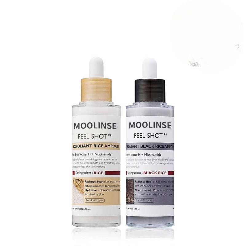 GLOWCHE MOOLINSE Peel Shot Glow Rice Ampoule Duo