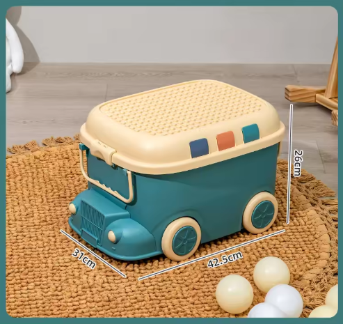 Large Kids Toy Box with Wheels – Rolling Storage Bin