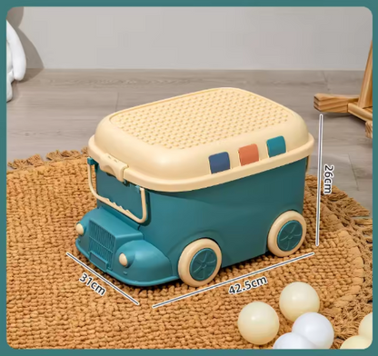 Large Kids Toy Box with Wheels – Rolling Storage Bin