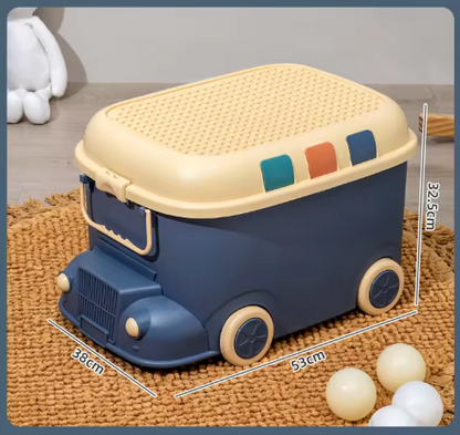 Large Kids Toy Box with Wheels – Rolling Storage Bin