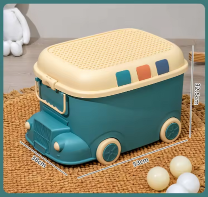 Large Kids Toy Box with Wheels – Rolling Storage Bin