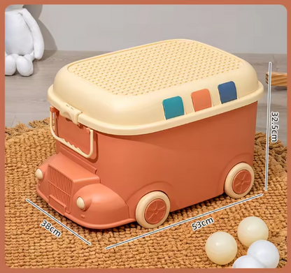 Large Kids Toy Box with Wheels – Rolling Storage Bin