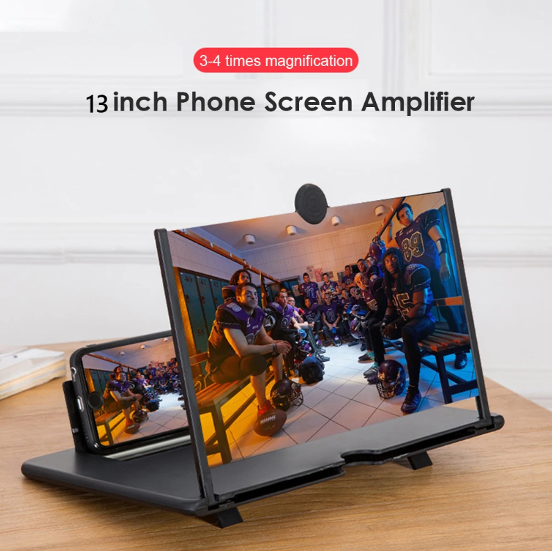 11-Inch 3D Mobile Phone Screen Magnifier with Folding Stand