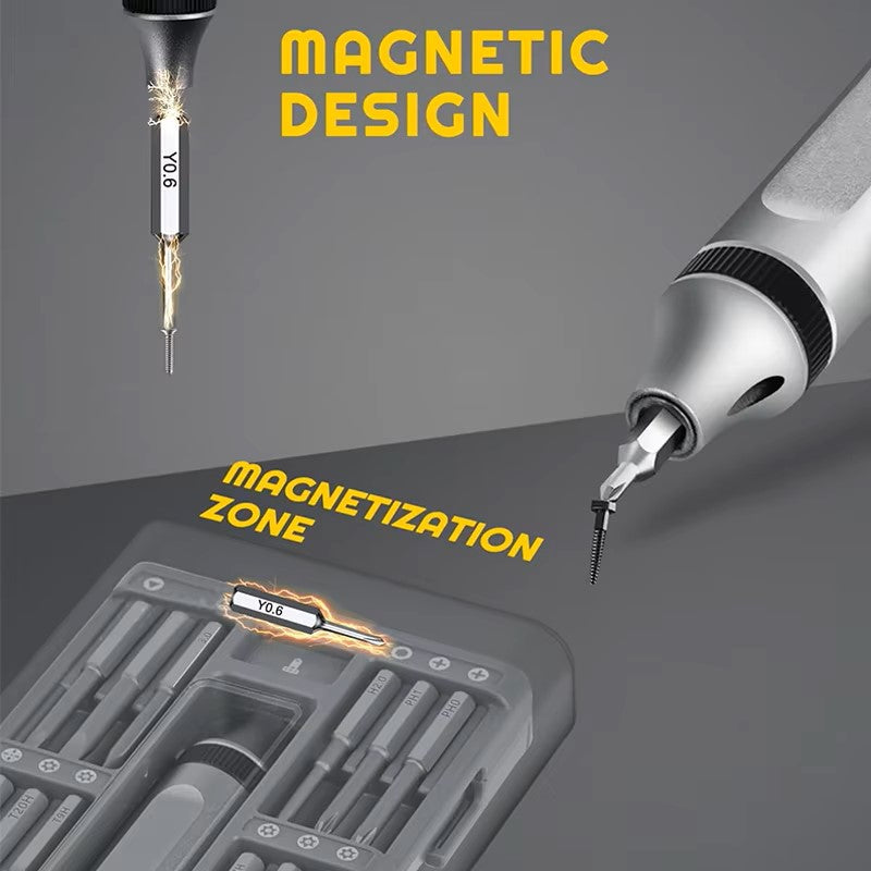 50-in-1 Electric Screwdriver Set – Magnetic Cordless Mini Screwdriver with OLED Display