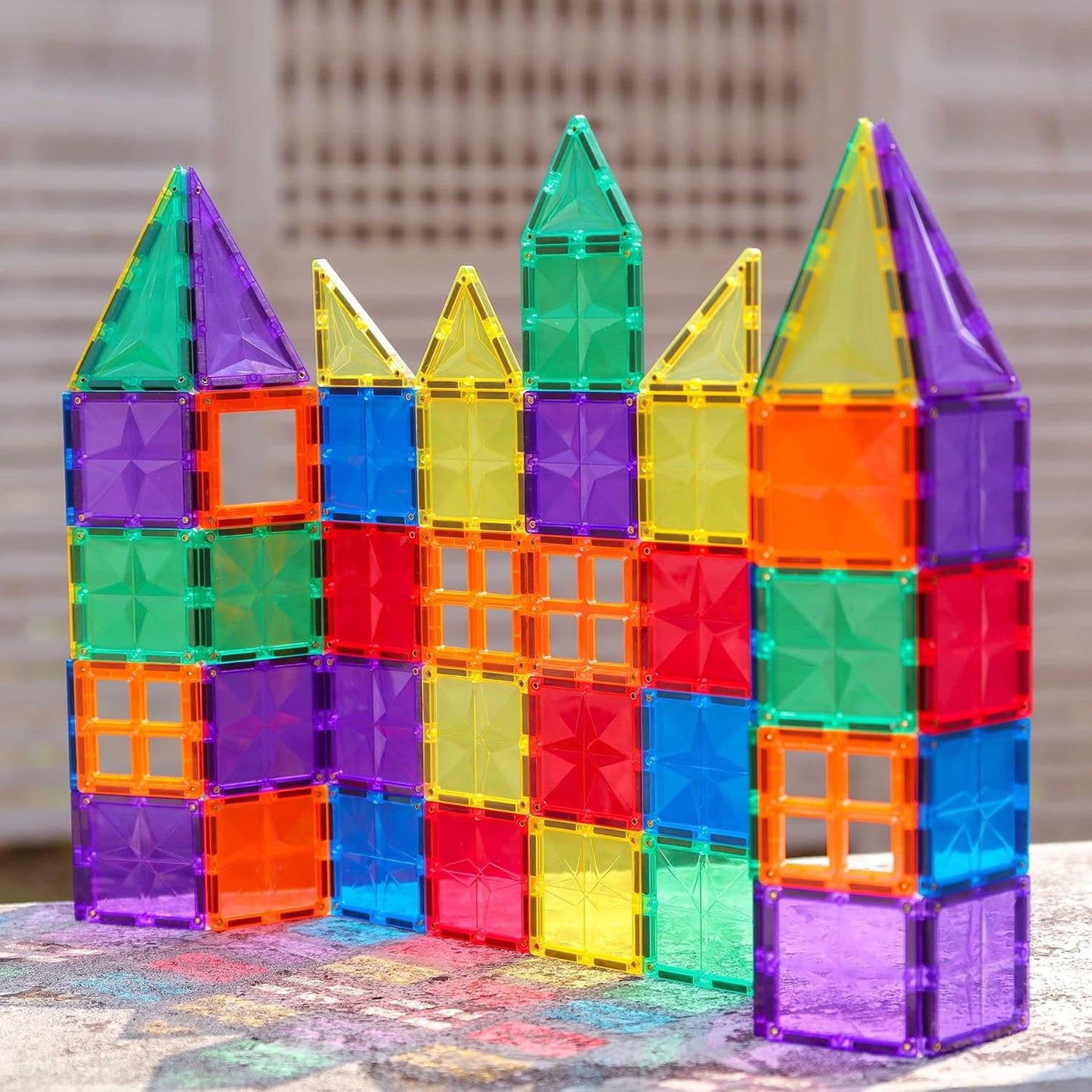 108-Piece Magnetic Building Blocks Set – 3D Educational Construction Toy for Kids