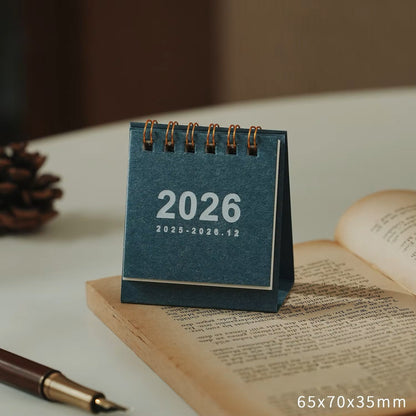 2026 Mini Simple Desk Calendar – Compact Standing Desktop Calendar