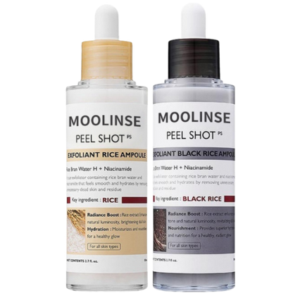 GLOWCHE MOOLINSE Peel Shot Glow Rice Ampoule Duo