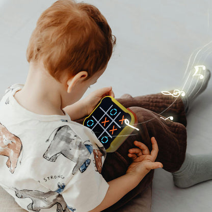 3-in-1 Classic Pocket Puzzle Game Console | Tic-Tac-Toe, Maze & Bolt