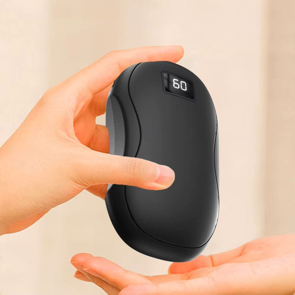 2-in-1 Portable Hand Warmer & 3500mAh Power Bank – 3-Gear Adjustable Heat, Digital Display, Overheat Protection – Compact Pocket Heater for Outdoors