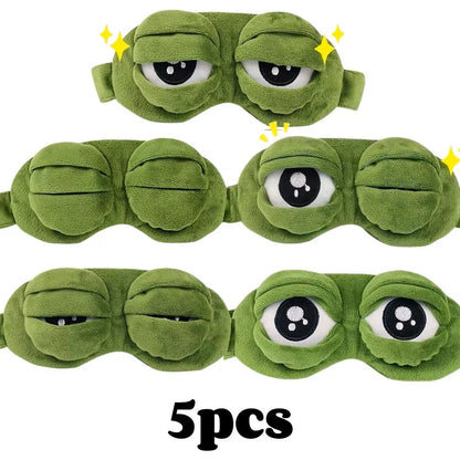 3D Frog Sleep Mask – Soft Natural Sleeping Eyeshade