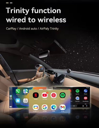 3-in-1 Wireless Apple CarPlay & Android Auto Adapter with Screen Mirroring