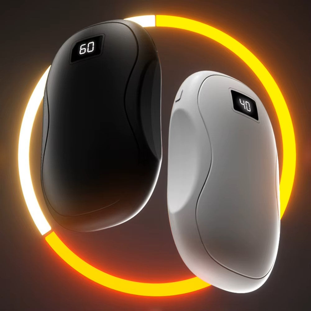 2-in-1 Portable Hand Warmer & 3500mAh Power Bank – 3-Gear Adjustable Heat, Digital Display, Overheat Protection – Compact Pocket Heater for Outdoors