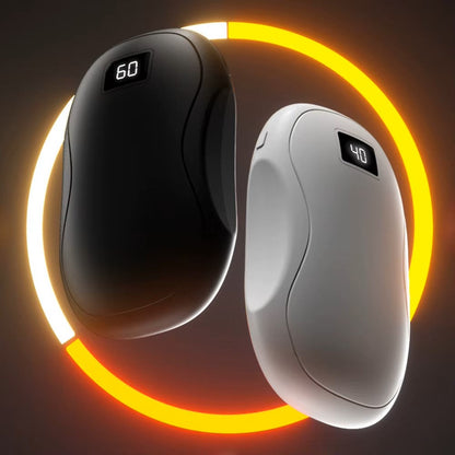 2-in-1 Portable Hand Warmer & 3500mAh Power Bank – 3-Gear Adjustable Heat, Digital Display, Overheat Protection – Compact Pocket Heater for Outdoors