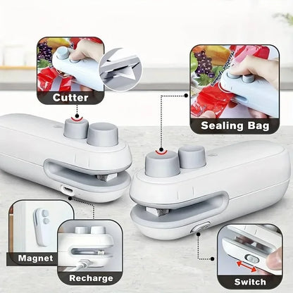 Mini Portable Heat Sealer Rechargeable Food Bag Sealer