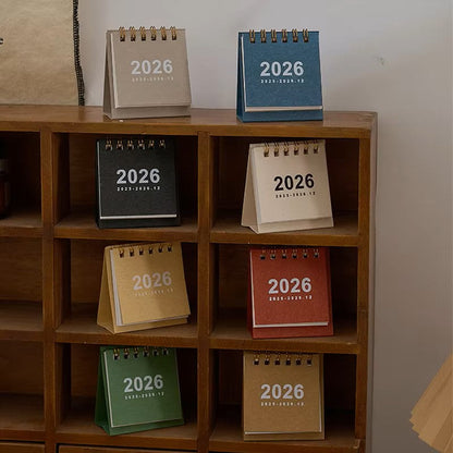 2026 Mini Simple Desk Calendar – Compact Standing Desktop Calendar