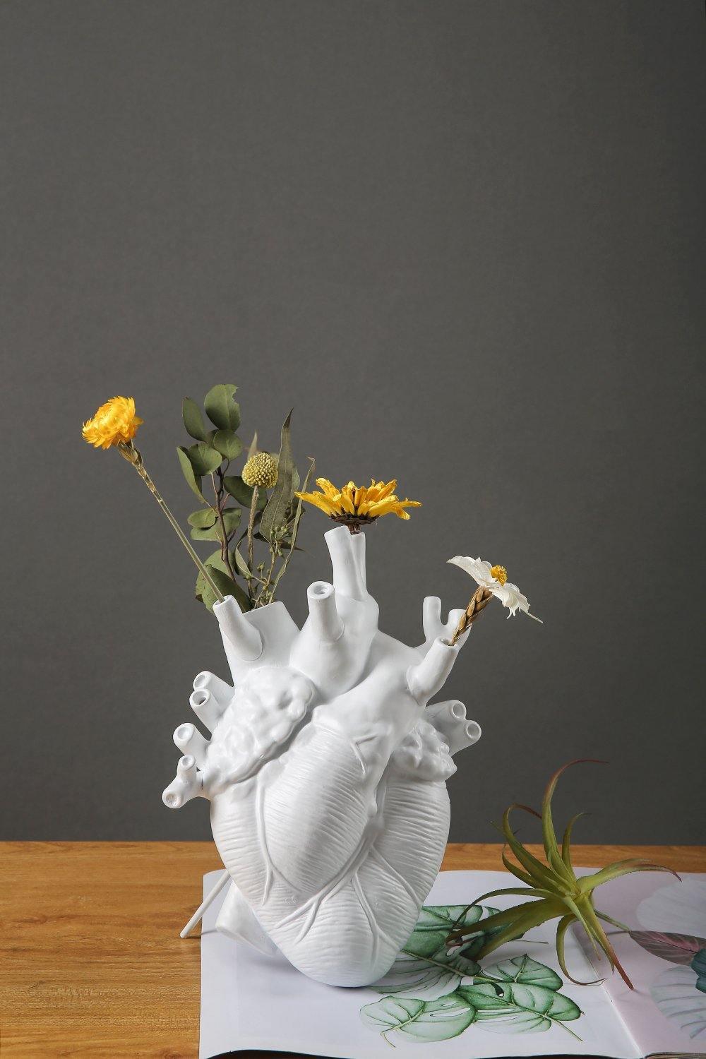 Heart-Shaped Ceramic Vase