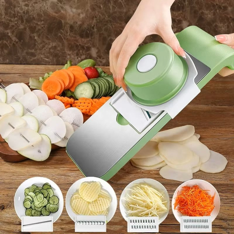 7-in-1 Vegetable Cutter & Grater Set – Multi Slicer, Shredder & Peeler for Fruits and Vegetables