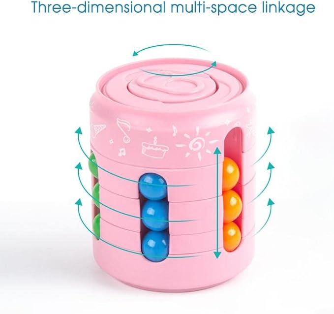 Fidget Spinners Magic Bean Coke Cube – Rotating Color Puzzle Toy for Stress Relief & Focus