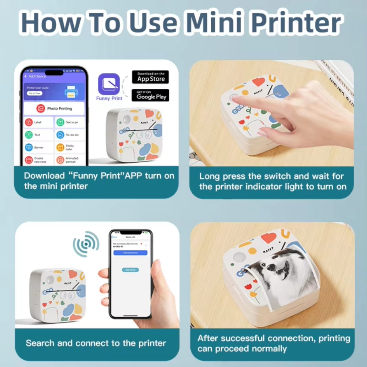 Mini Portable Thermal Printer