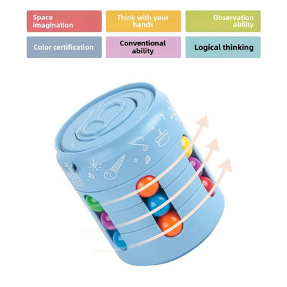 Fidget Spinners Magic Bean Coke Cube – Rotating Color Puzzle Toy for Stress Relief & Focus