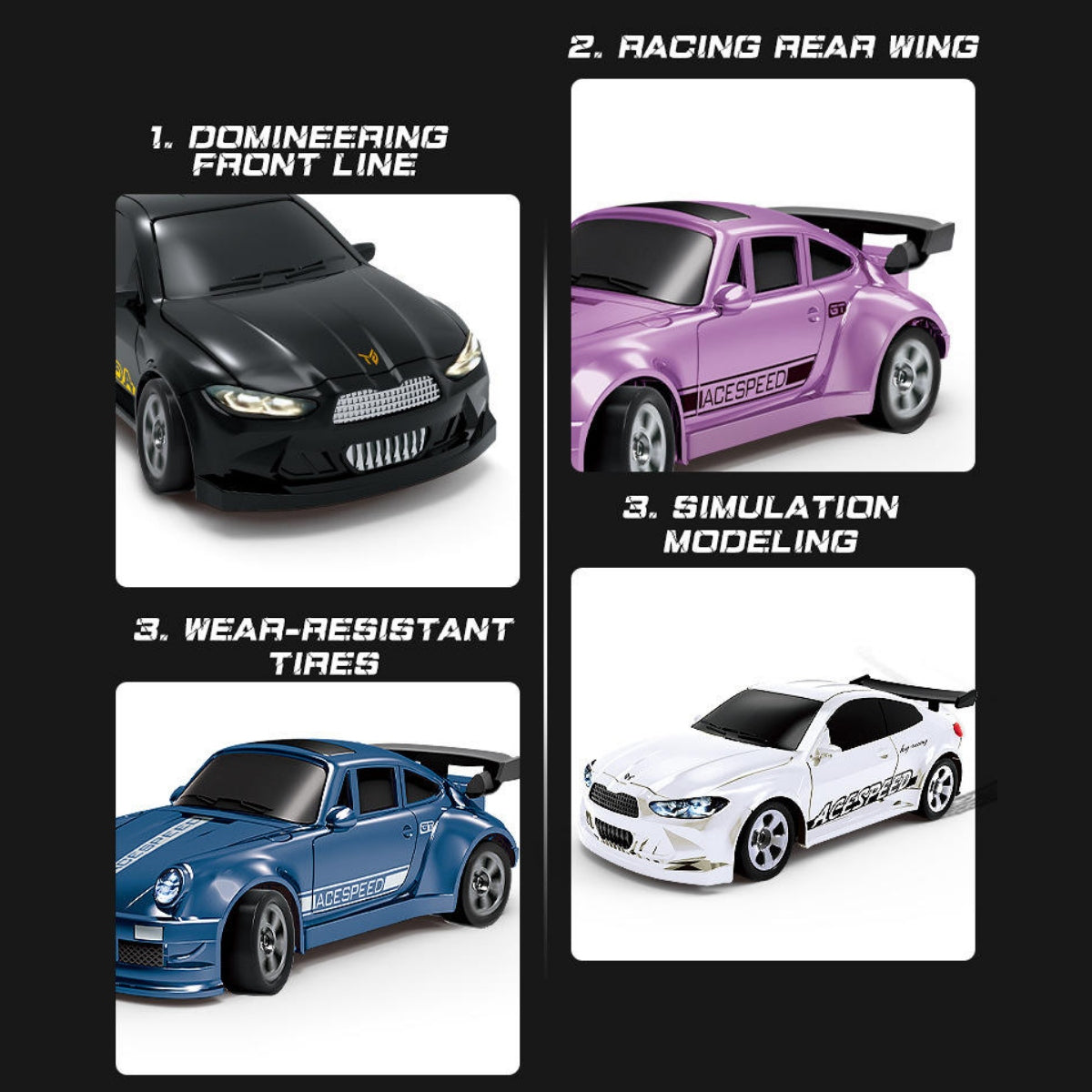 1:64 Scale 4WD High-Speed RC Drift Car