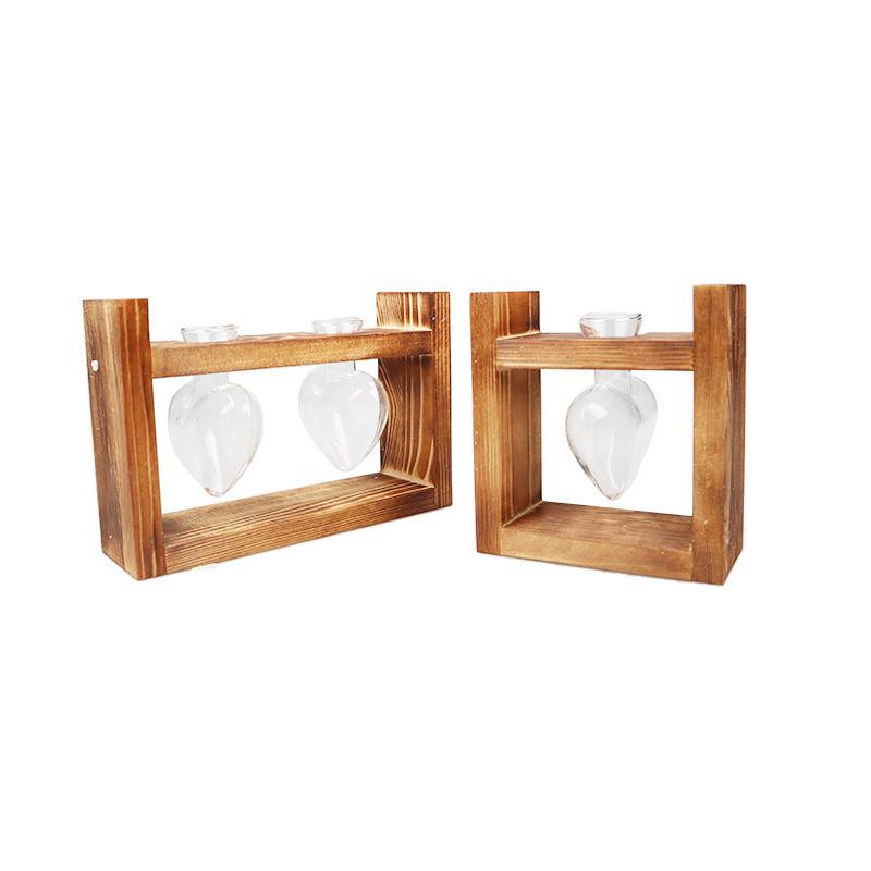 Eternal Heart - Glass & Wood Propagation Vase